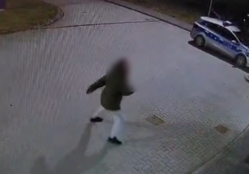 Usłyszeli dziwne odgłosy. Gdy wyjrzeli przed komisariat, nie mogli uwierzyć własnym oczom