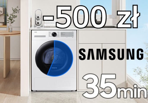 Suszarka Samsunga z przeceną 500 zł. Wysuszy pranie nawet w 35 minut