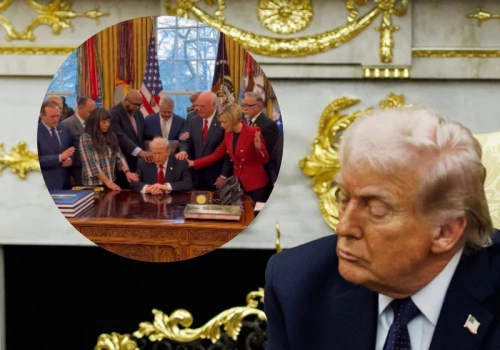 Stanęli nad Trumpem i zaczęli się modlić. Tłumaczymy, co działo się w Białym Domu