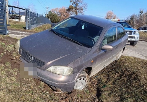 Pijany kierowca chciał uciec przed policjantami. W Telatynie wjechał do rowu