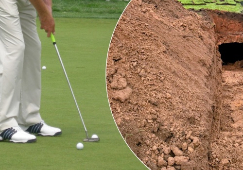Zapadlisko na polu golfowym. Pod ziemią czekał ceglany skarbiec