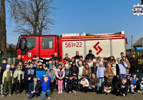Lekcja o numerze alarmowym 112 w Szkole Podstawowej w Bieńkowicach