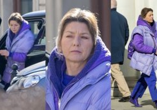 Dawno niewidziana Edyta Olszówka ruszyła na miasto w kolorowej stylizacji. Poczuła już wiosnę? (ZDJĘCIA)