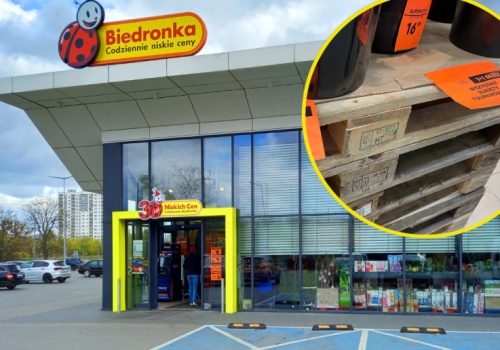 W Biedronce wystawili całe palety. Chcą wyprzedać przed poniedziałkiem