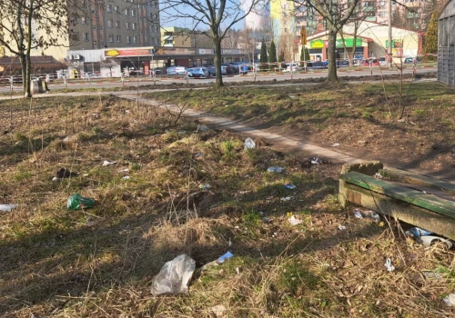 Zaśmiecone Osiedle Podłęże w Jaworznie