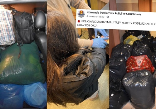 Człuchów: policja zatrzymała rodzinny gang złodziei fatałaszków, zarekwirowali 72 worki z ciuchami