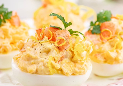 Jajka faszerowane krewetkami