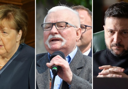 Merkel, Wałęsa i Zełenski z wyróżnieniami. Gwizdy w Parlamencie Europejskim