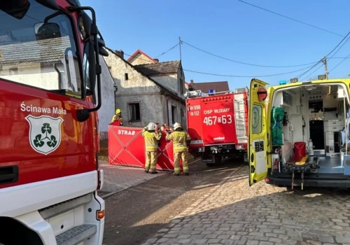 Pożar domu jednorodzinnego w Węży (gmina Korfantów)