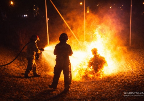 Dramatyczne sceny w poznańskim parku. Świadkowie zobaczyli płonącego mężczyznę