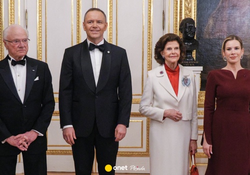 Uroczysta kolacja dla szwedzkiej pary królewskiej. Marta Nawrocka zachwyca