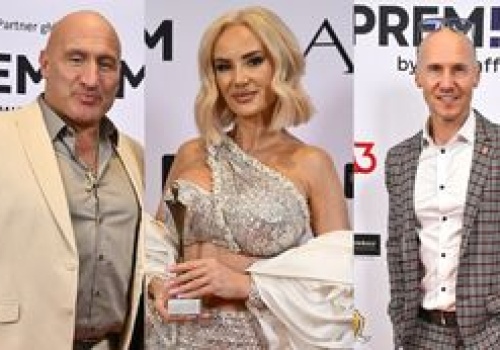 Izabela Macudzińska i jej świecący w ciemnościach biust przewodzą garstce celebrytów na gali (ZDJĘCIA)