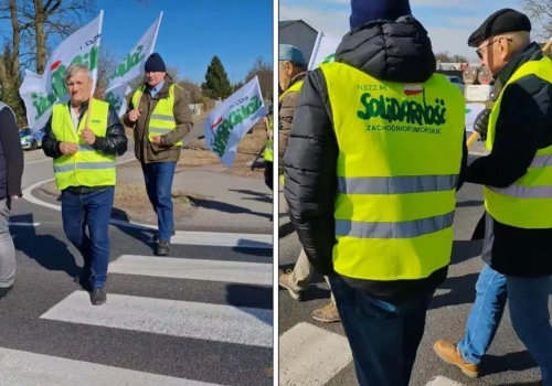 Rolnicy zablokowali drogę. „Żądamy dopłat i kredytów”