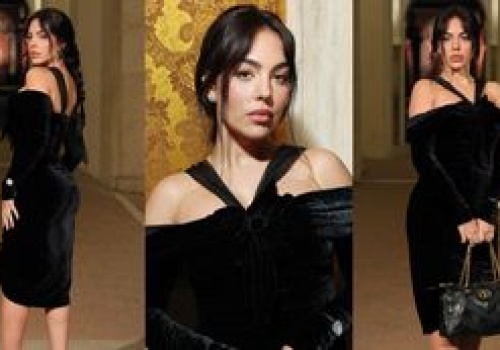 Georgina Rodriguez zachwyciła w Rzymie. Czarna aksamitna suknia za 21 TYSIĘCY ZŁOTYCH zrobiła furorę (ZDJĘCIA)