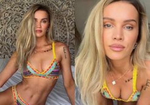 Maffashion w kolorowym bikini wierci się na hotelowym łóżku (ZDJĘCIA)