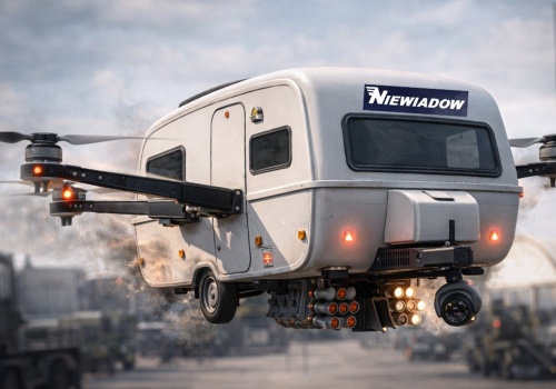 Przyczepy na bok, czas na drony. Niewiadów szykuje fabrykę broni