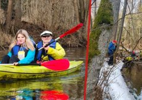 Kajakarze pożegnali zimę na rzece Piławie