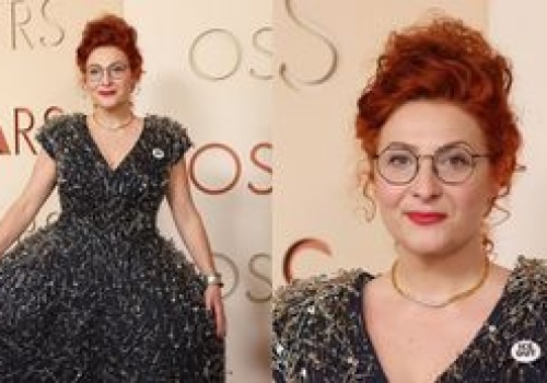 Małgosia Turzańska w sukni bogato zdobionej agrafkami melduje się na Oscarach 2026. Polka ma szansę na statuetkę! (ZDJĘCIA)