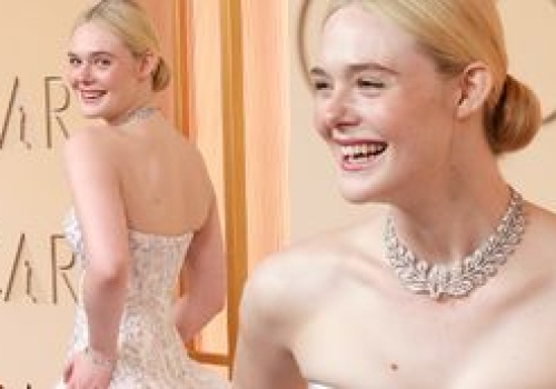 Elle Fanning jak KSIĘŻNICZKA na rozdaniu Oscarów. Co za suknia! (ZDJĘCIA)