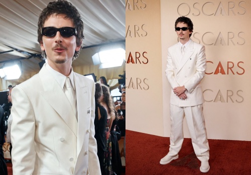 Timothée Chalamet wjechał na Oscary cały na biało. Tuż przed galą rozpętał aferę