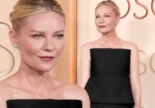 POSĄGOWA Kirsten Dunst na rozdaniu Oscarów. Zadała szyku w czerni (ZDJĘCIA)