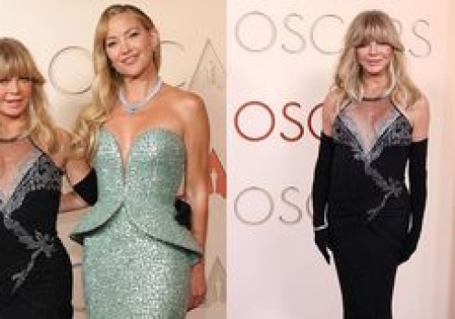 80-letnia Goldie Hawn ŚWIECI DEKOLTEM na gali oscarowej. Jej córka nosiła na sobie 35 MILIONÓW dolarów (ZDJĘCIA)