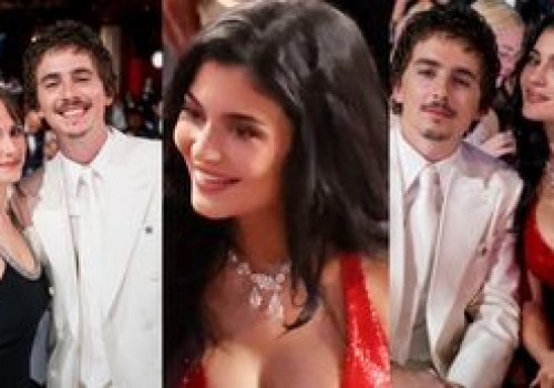 Niezręczne przywitanie Kylie Jenner z siostrą Timothée Chalameta na Oscarach. 