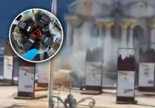 Spadł w centrum Kijowa. Czegoś takiego Ukraińcy jeszcze nie widzieli