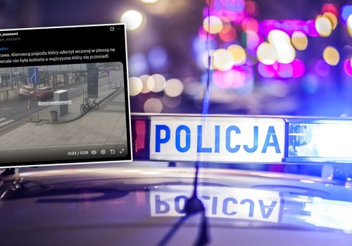 Auto wjechało w przystanek w centrum miasta. Policja ma nowe nagranie. Nagły zwrot