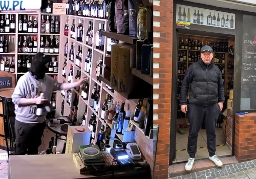 Nocny napad na rynku w Jaworznie - wszystko nagrał monitoring