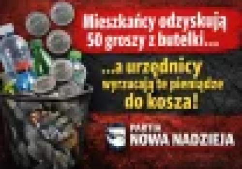 50 groszy do kosza, tak urzędnicy podchodzą do systemu kaucyjnego.