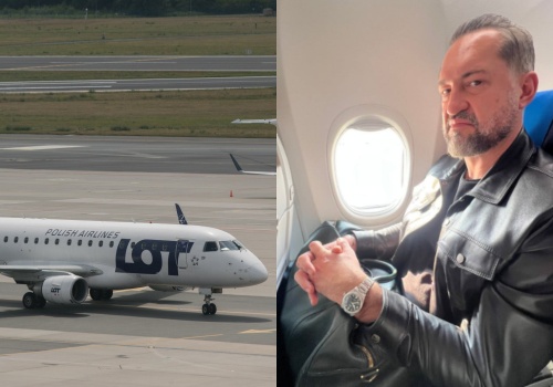 Marcin Prokop nadaje z samolotu, fani żartują: 