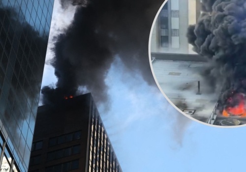 Pożar dachu wieżowca na Manhattanie. Kłęby dymu spowiły niebo