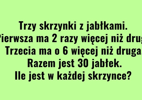 Zagadka dnia. Jeśli dasz radę rozwiązać ją w kilka sekund, masz naprawdę analityczny umysł