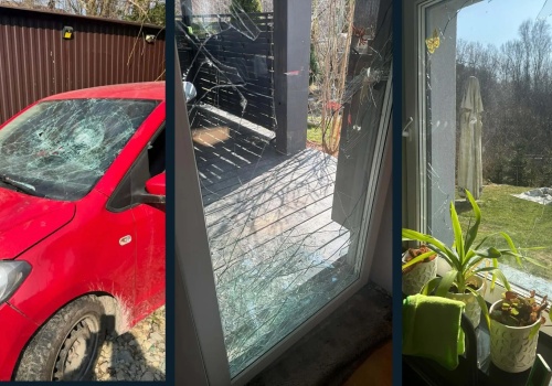 Siekiera, groźby i zniszczone okna. Bardzo niebezpieczne sceny – 28-latek zatrzymany przez policję