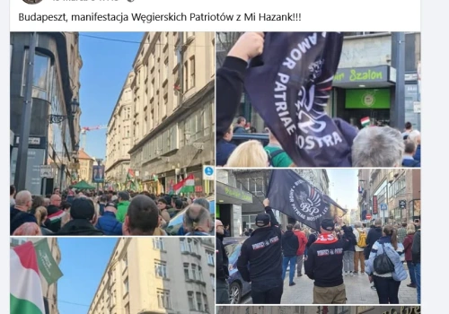 ..Patriotyczna” wyprawa do Budapesztu. Na wiecu już niekoniecznie o polskiej racji stanu
