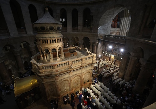 Z powodu wojny Wielkanoc prawie bez pielgrzymów z zagranicy w Jerozolimie