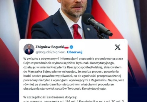 Wątpliwości Prezydenta ws. wyboru sędziów TK