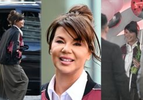 Uchachana Edyta Górniak opuszcza studio z balonową biedronką. Uroczo? (ZDJĘCIA)