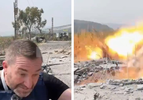 Pocisk spadł tuż obok dziennikarza rosyjskiej stacji. MSZ żąda reakcji