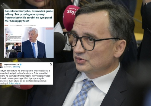 Ziobro: Giertych zarabiał miliony na krzywdzie frankowiczów