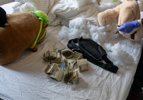 Funkcjonariusze KAS musieli wybebeszyć pluszaki, żeby sprawdzić, czy nie ma w nich pieniędzy i były