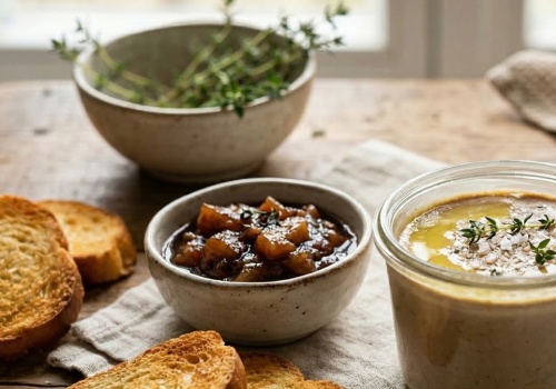 Francuska elegancja. Parfait de foie de volaille z gruszkowym chutneyem