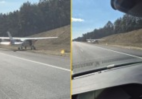 Awionetka wylądowała na A1