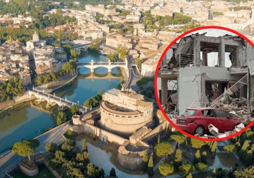 Gigantyczna eksplozja w Rzymie. Budynek przestał istnieć, duże zniszczenia wokół