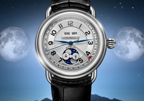 Aerowatch 1942 Calendrier Complete z widowiskowym wskazaniem pełnego kalendarza