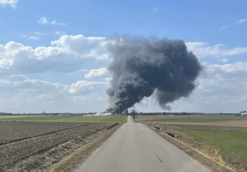 W Perlejewie spłonęła duża obora