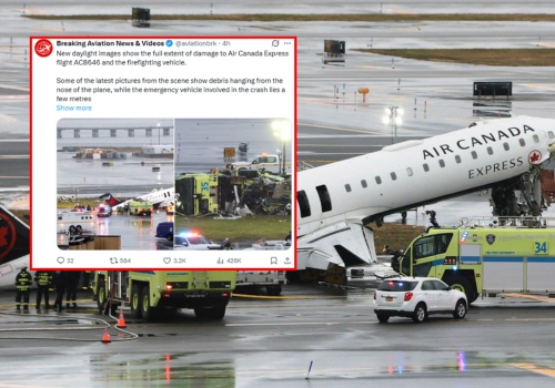 Cudem przeżyła katastrofę Air Canada. Służby znalazły stewardesę poza wrakiem