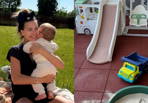 Sandra Kubicka zabrała się za aranżację tarasu. Urządziła synowi kącik do zabawy