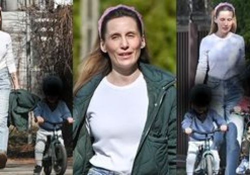 Pozbawiona makijażu Pola Wiśniewska zabrała dzieci na wyprawę rowerową (ZDJĘCIA)